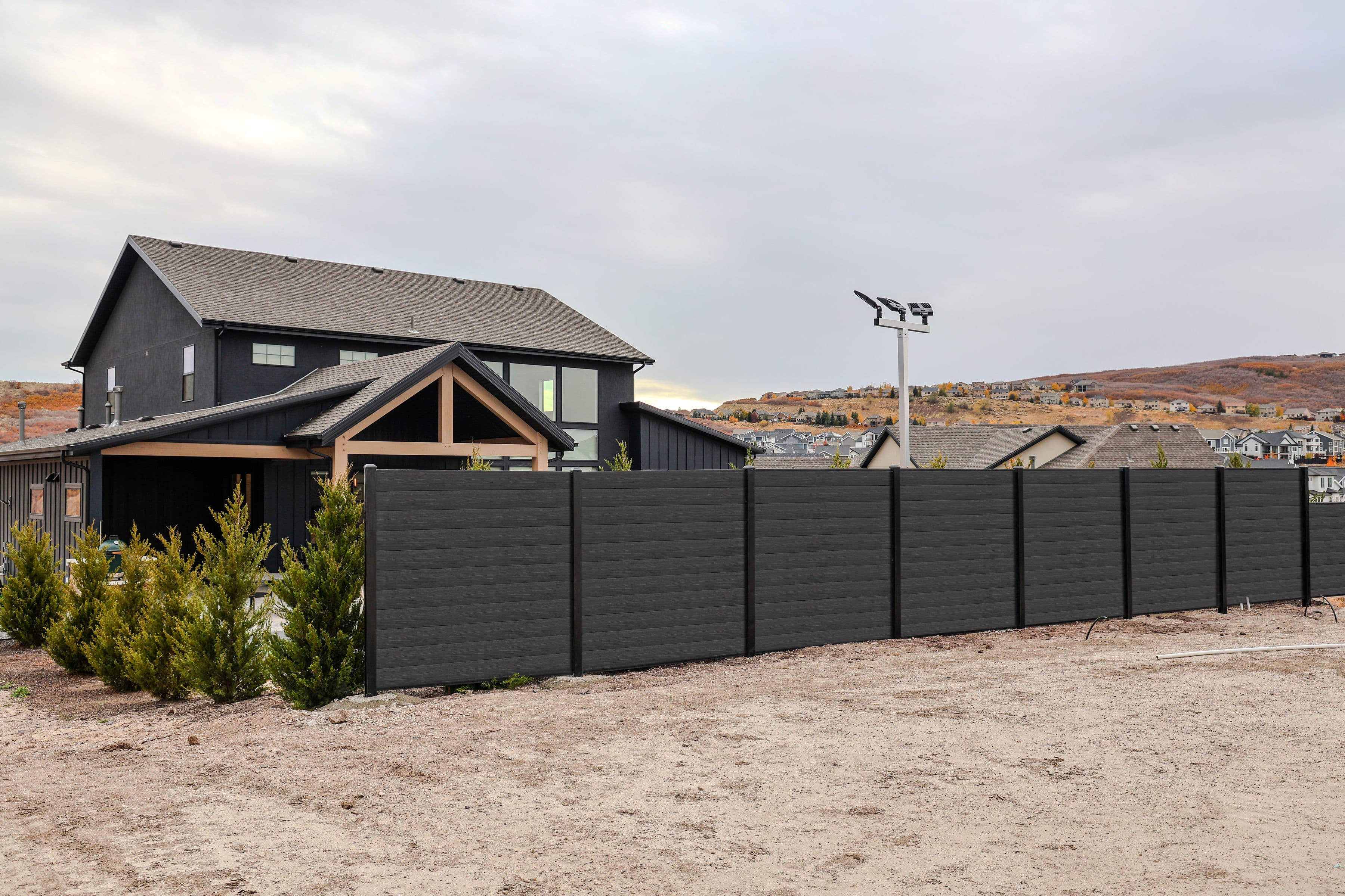 Compoxen composite fence installation in Utah