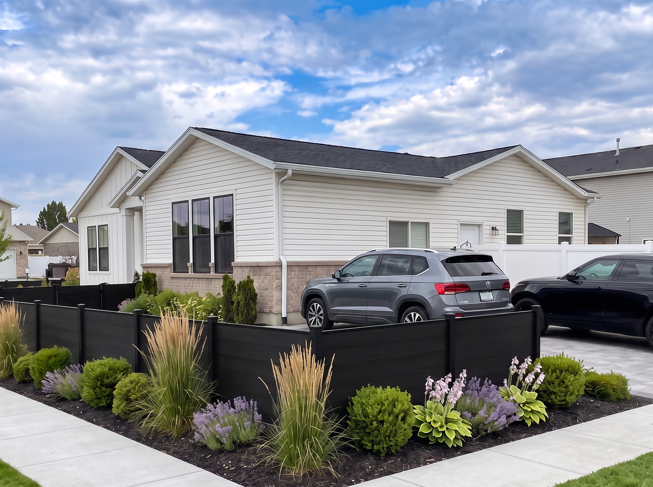 Shadow Forge Privacy Garden Compoxen composite fence installation